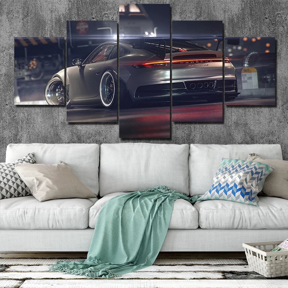 Холст Плакаты украшения для дома стены искусства рамки 5 шт. Porsche 911 GT картины