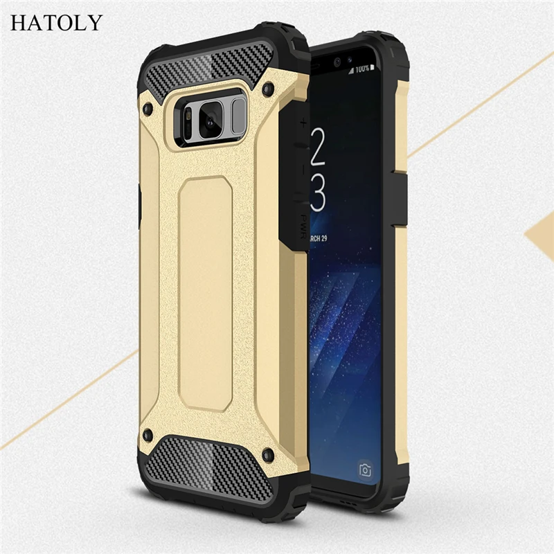 HATOLY For Coque Samsung Galaxy S8 Plus Case G955 Heavy Armor Hard Rubber Cover Silicone for 6.2&quot# | Мобильные телефоны и