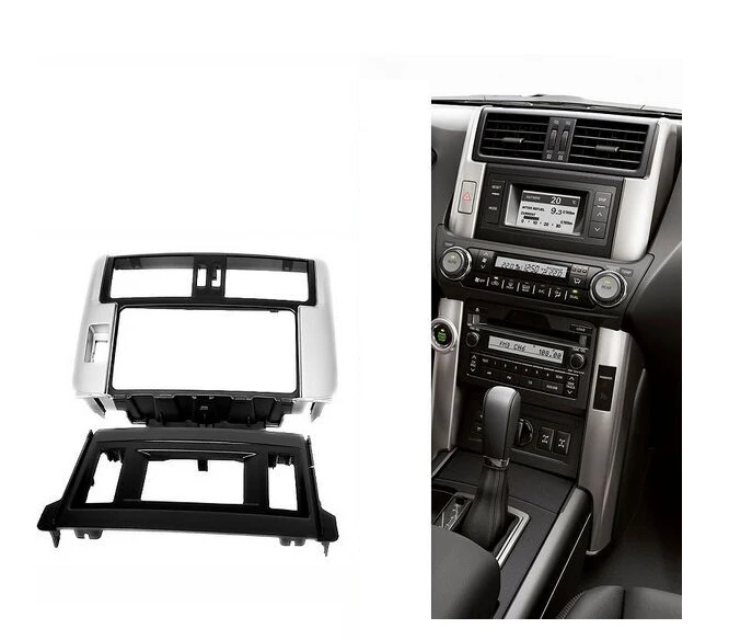 Двойная Din стерео панель для TOYOTA Land Cruiser Prado (150) 2009 + Fascia Радио DVD Dash Монтажная