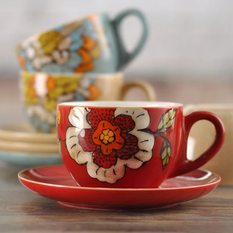 Особенности ретро ручная роспись набор керамических чашек Европейский стиль