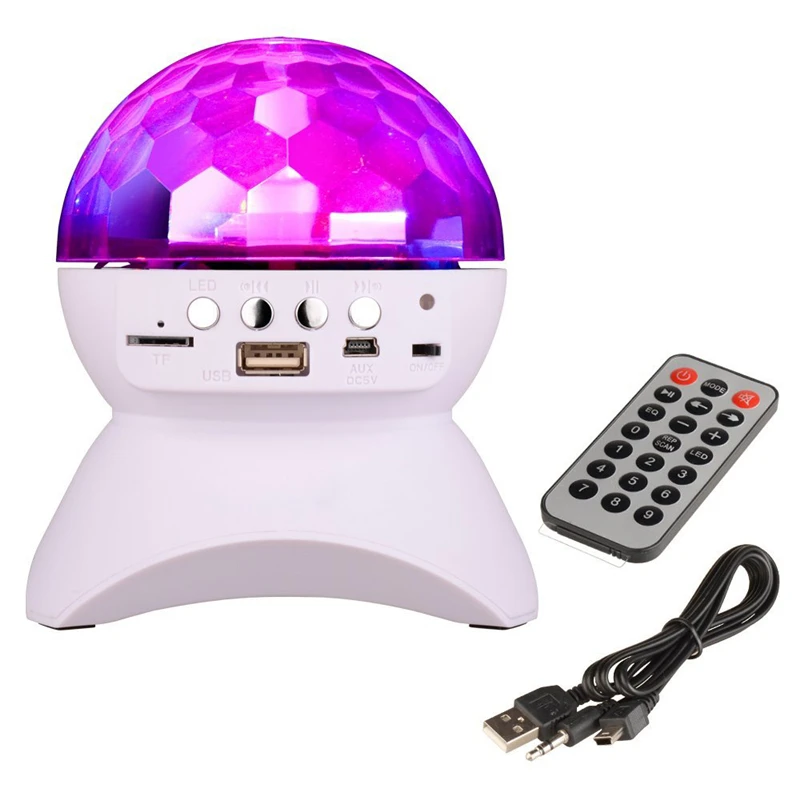 Проекционная лампа Bluetooth 3 Вт RGB LED хрустальный магический шар DJ клуб Дискотека