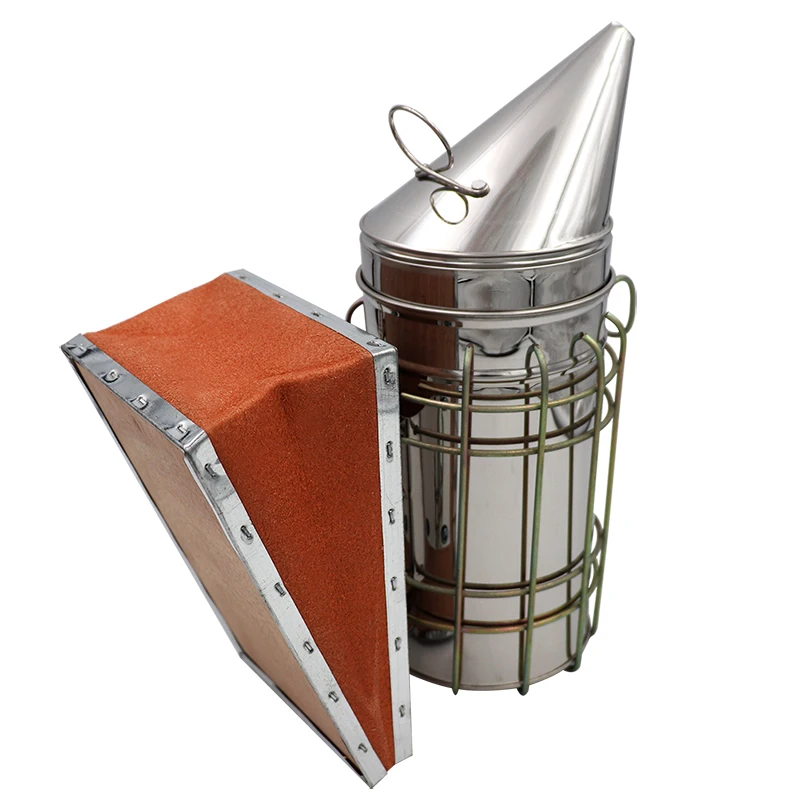 

Beekeeping Tools Stainless Steel Bee Hive Smoker Galvanized Iron With Heat Shield Protection Beekeeping Equipments