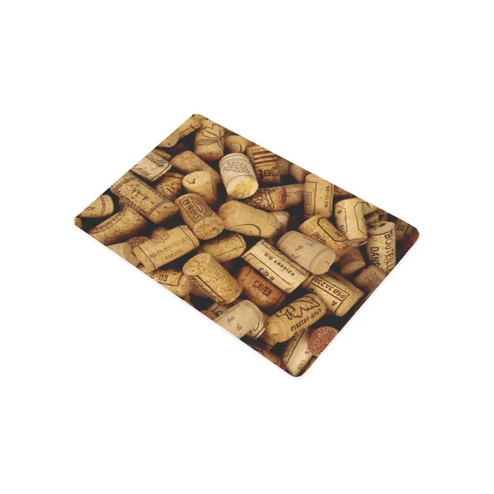 Винтажный Противоскользящий дверной коврик для домашнего декора винные пробки