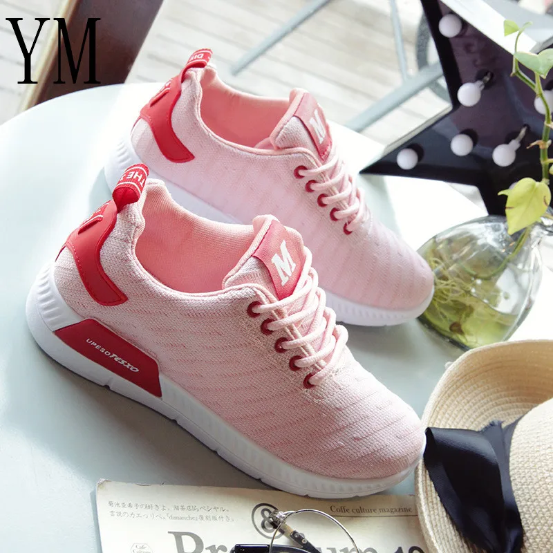 018 горячий воздух сетки Для женщин дышащая tenis feminino Узелок Открытый легкий