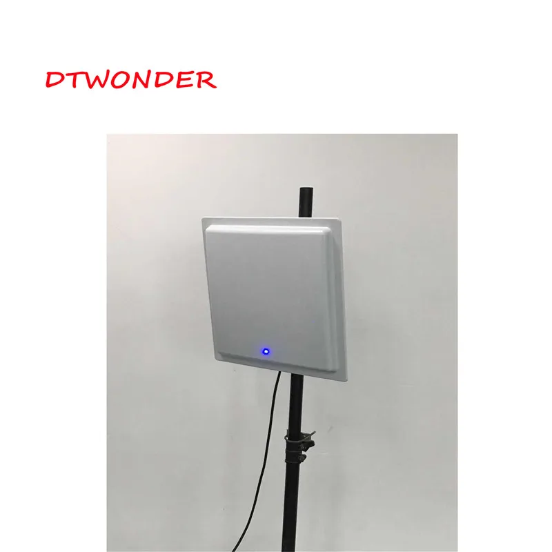 TCP IP Dtwonder метка Диапазона UHF RFID считыватель штрих-кода с 12dbi антенна RS232 RS485 Wiegand TCP IP на дальние расстояния интегрированный считыватель DT002H - Цвет: TCP IP