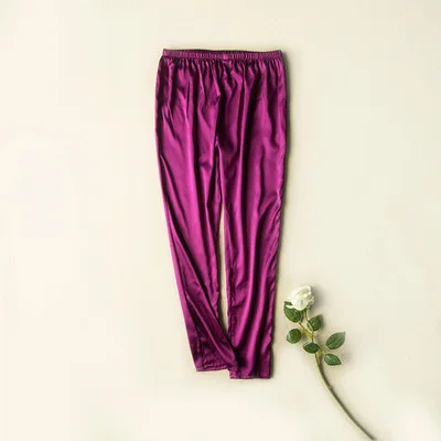 PURPLE CK20 Пикантные чистого шелка стрейч шелк тутового Tight Карандаш Брюки для девочек - Цвет: PURPLE CK20