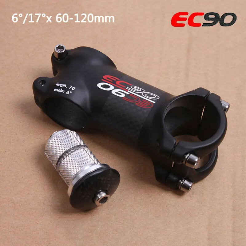 EC90 6/17 градусов MTB дорожный велосипед стержень 60-120 мм 1-1/" насадка-расширитель для гарнитуры верхняя крышка руля велосипеда регулируемые Рули велосипеда