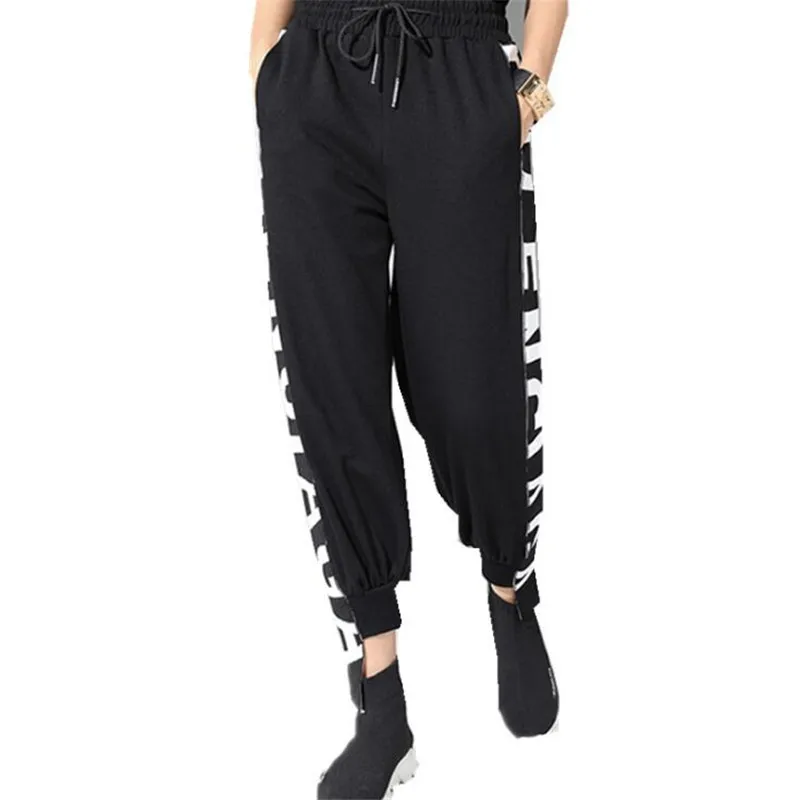 2019 высококачественный хип хоп штаны женские свободного покроя модные с