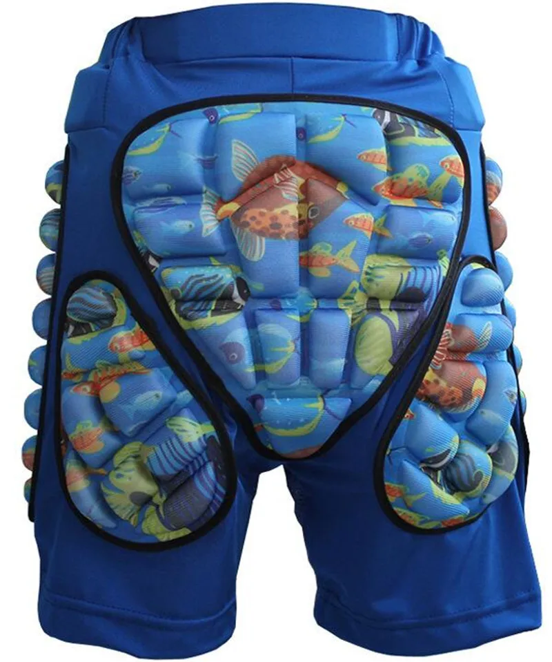 1PCS Hip Pad Blue Парящий короткий защитный набедренный коврик для катания на лыжах, коньках, сноуборде, катании на лыжах, защита от падения, роликовые Мягкие Шорты - Цвет: 1PCS Hip Pad Blue
