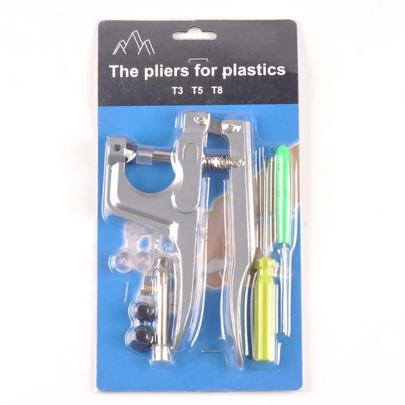 tool U Shape Fastener Snap Pliers+12MM Round Resin Snaps Button Fasteners For Baby Clothes Clips Sewing Tool cp2317 - Цвет: tool