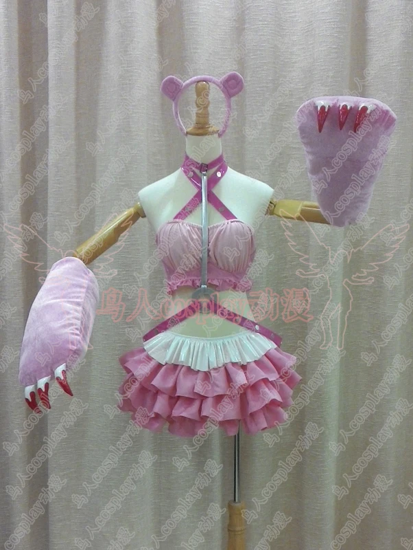 Супер SONICO Racing Girl Аниме на заказ униформа косплей костюм розовый медведь угрюмая