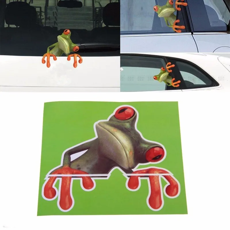 Новое поступление Забавные 3D наклейки на автомобиль в виде лягушек стильные