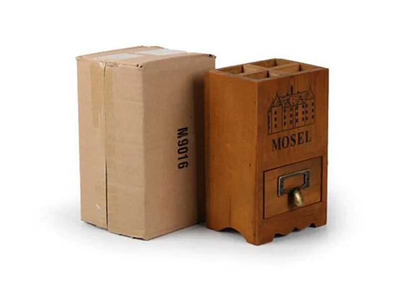 Настольные деревянные ящики контейнер декоративные для хранения карандашей