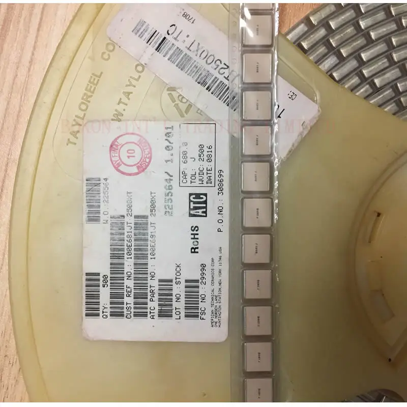 100E681JT2500XT CAP 680PF 2500V P90 размер 3838 ATC высокая мощность RF низкая ESR ESL высокое напряжение