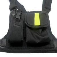 bright green radio chest harness chest front pack pouch holster vest rig carry case for two way radio walkie talkie
