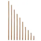 Диаметр 345681012 мм, медный круглый стержень, металлическая рабочая длина 50-300 мм