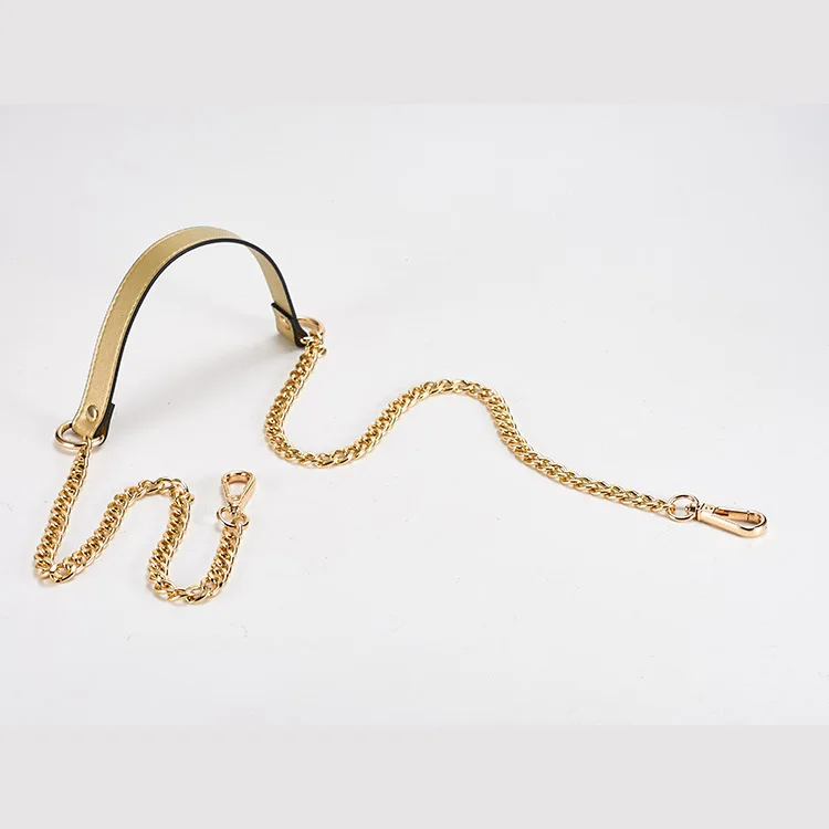 No.14 Gold 110CM Кожаная металлическая сумка с цепочкой в, аксессуары, роскошный декомпрессионный одинарный плечевой ремень 110 см, не регулируемый ремень, аксессуары Obag - Цвет: No.14 Gold 110CM