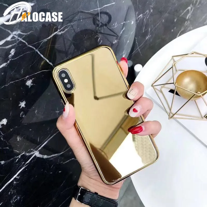 Роскошные зеркальные телефонные чехлы из закаленного стекла для iPhone 11 Pro MAX 10X XS XR 6
