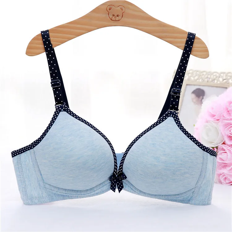 

Girl Sexy Seamless Removable Casual Breathable Bra gather breast t shirt cotton bra Sexy Deep V Women sleep bra 32 34 36