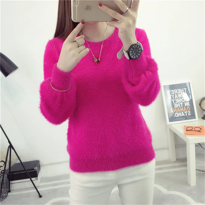 mohair female sweater for women top FEMALE SWEATER lady's turtlenecks women's pullover korean winter | Женская одежда