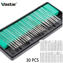 Vastar 30 шт. 2,35 мм хвостовик набор алмазных боров с коробкой для Dremel электрический шлифовальный станок аксессуары для электроинструмента абразивные инструменты
