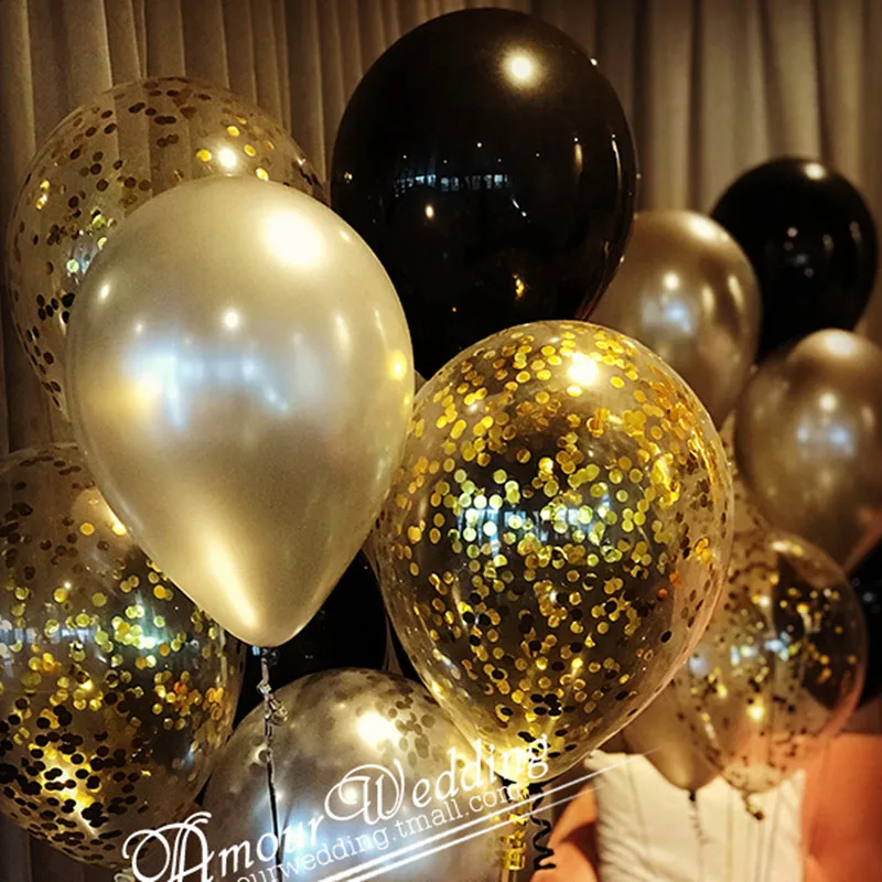 12 шт. прозрачные латексные шары с конфетти дюймов|balloon 12|balloon balloonballoon transparent | - Фото №1