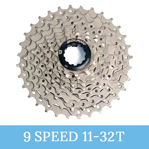 9Speed 11-32T Кассета для велосипеда 8S 9S 10S 11 speed 11-25 11-28 11-32 11-36T велосипед дорога MTB свободного хода Cogs Звездочка совместима 105 R8000 R7 - Цвет: 9Speed 11-32T