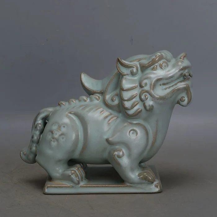 

Antique SongDynasty porcelain statue,Bluenail unicorn,Hand-painted crafts,Decoration,Collection&Adornment,Free Shipping