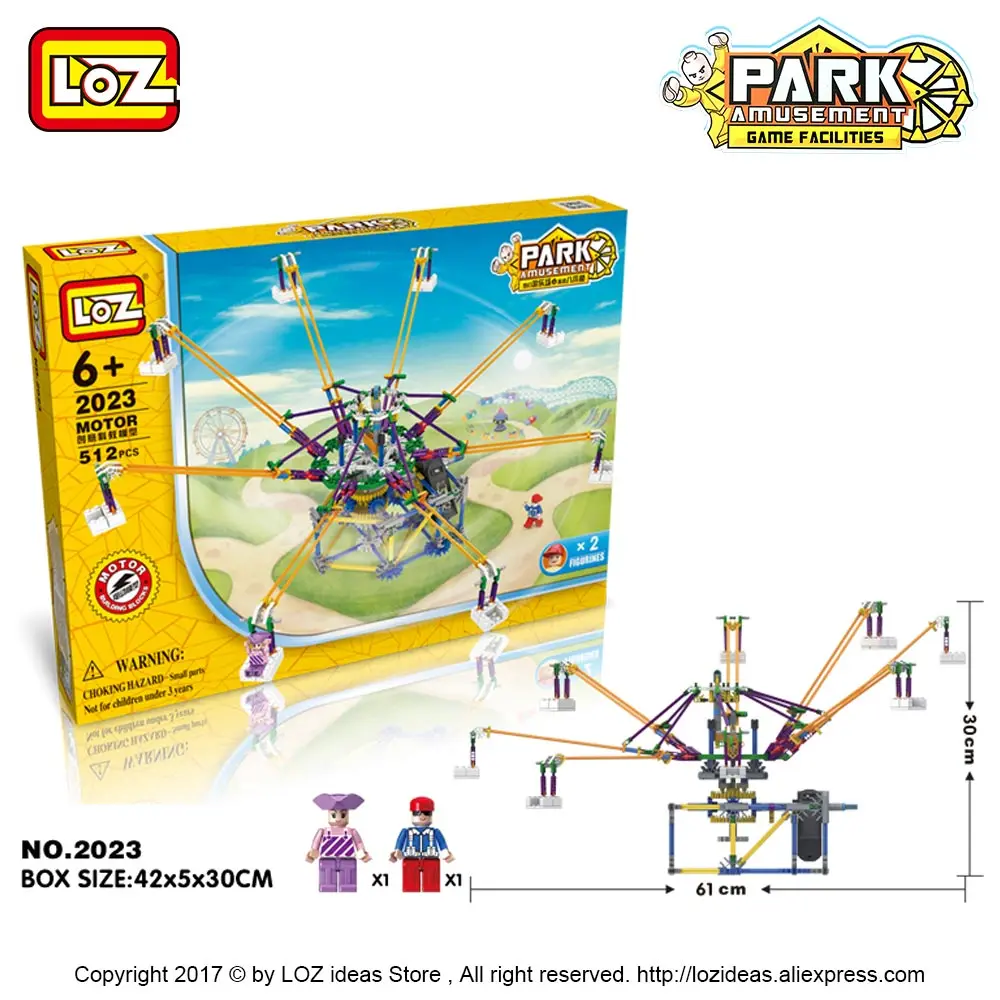 LOZ строительные блоки образовательные роторный стулья Модель парк развлечений