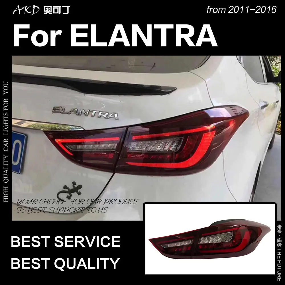 AKD автомобильный Стайлинг для hyundai Elantra задний светильник s Elantra MD светодиодный задний светильник DRL динамический сигнал тормоза заднего хода аксессуары