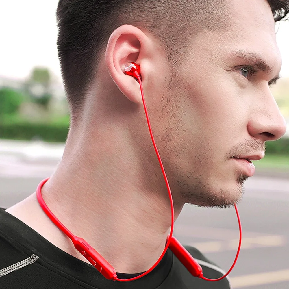 Спортивные магнитные Bluetooth наушники SOONHUA беспроводные вкладыши с микрофоном и