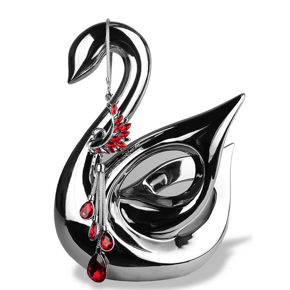 Лебедь Кулон Форма кристалл лебедь автомобиль висячий орнамент автомобильный