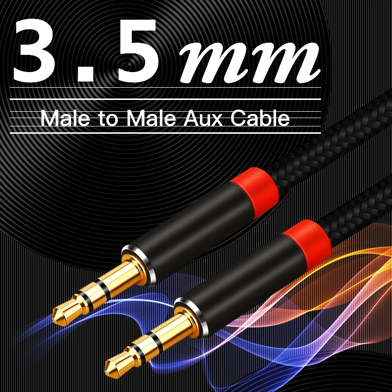 AUX кабель Lungfish с разъемом 3 5 мм аудиокабель для динамика 1 м 2 iphone Samsung xiaomi
