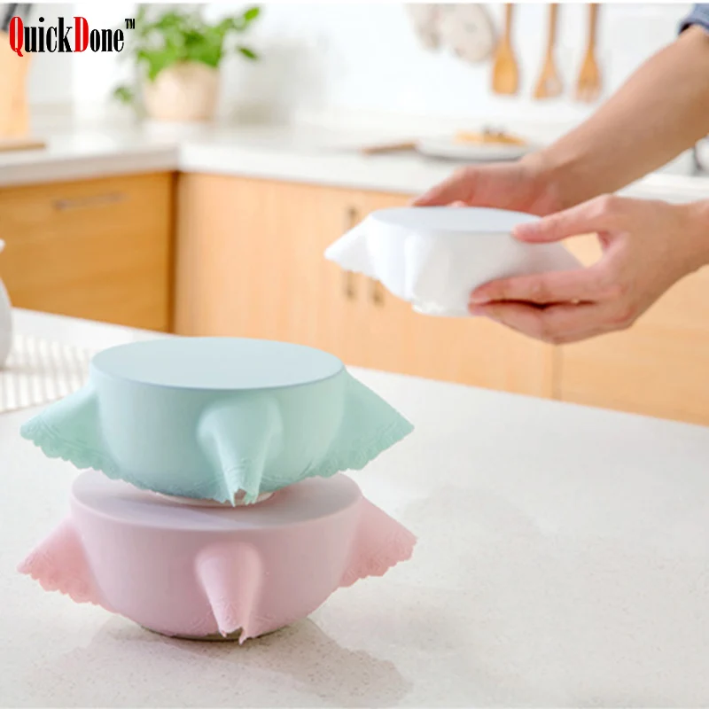 QuickDone универсальная Силиконовая Вакуумная Крышка-чаша Пан Пособия по кулинарии
