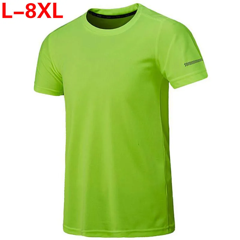 Большие размеры L ~ 7XL 8XL Новая модная мужская летняя быстросохнущая Однотонная