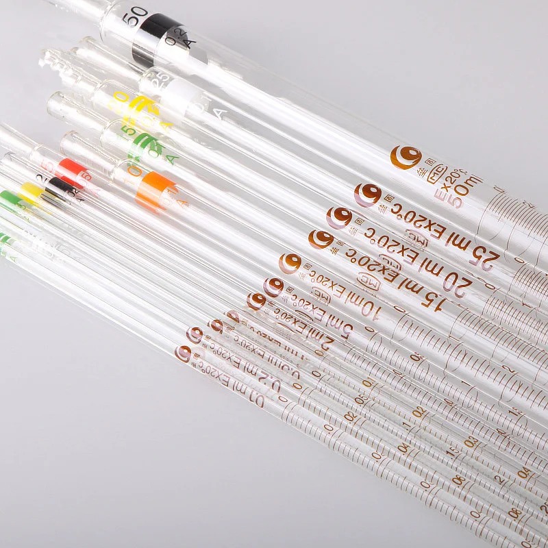 Экологическая стеклянная измерительная пипетка класса А трубка для образцов