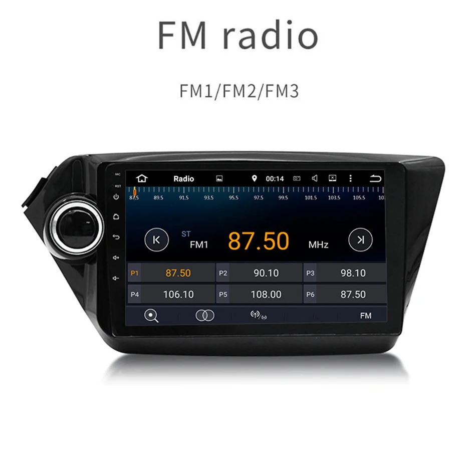 Автомагнитола на Android 9 1 2 гб озу мультимедийный плеер с Gps навигатором wi fi для Kia RIO