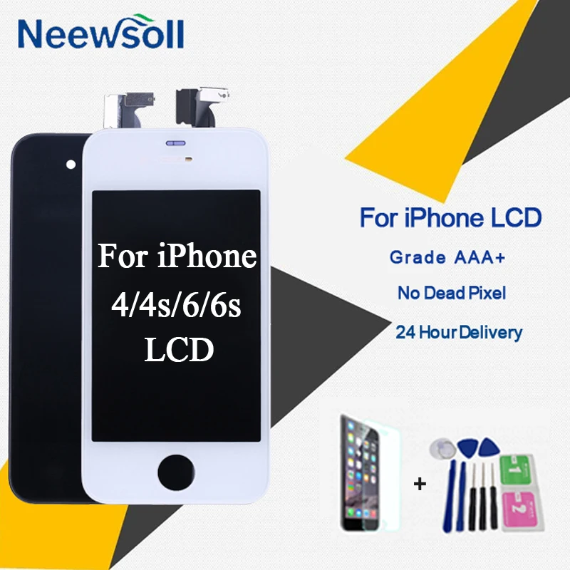 Класс AAA + ЖК экран для iPhone 6 4S 4 сменный хорошее качество 3D сенсорного экрана 6S