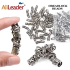 Руны скандинавских викингов бусины для волос, для браслетов, ожерелья, DIY, плетеные бусины для волос, косы, античная серебряная борода