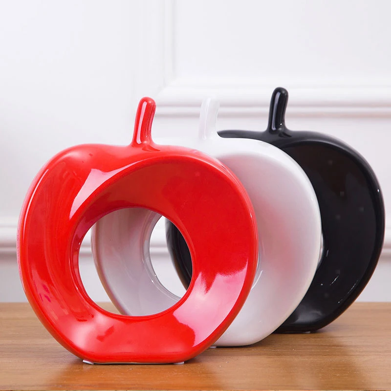 

Color ceramic Apple ornament home decor Modern minimalist ceramic crafts Fashion home decorations Living room decor ornament