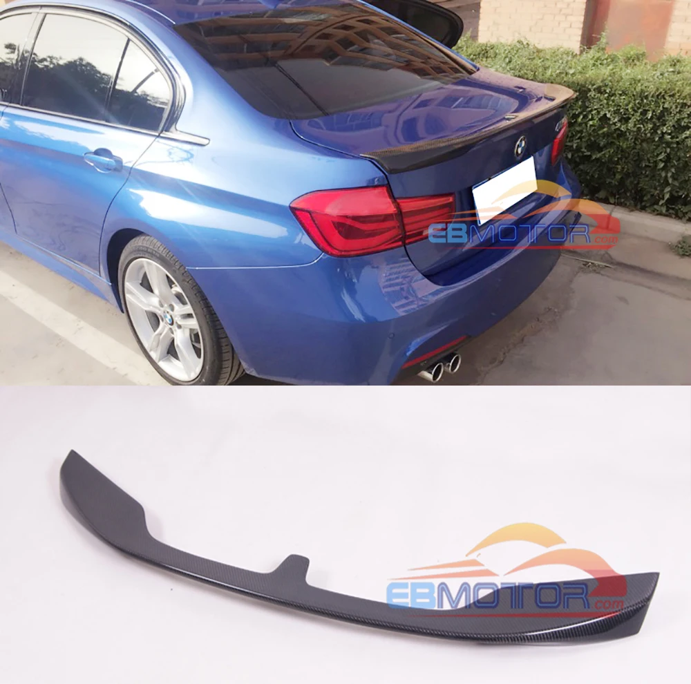 KT Настоящее углеродное волокно задний багажник спойлер для BMW 3 series F30 седан 2012UP