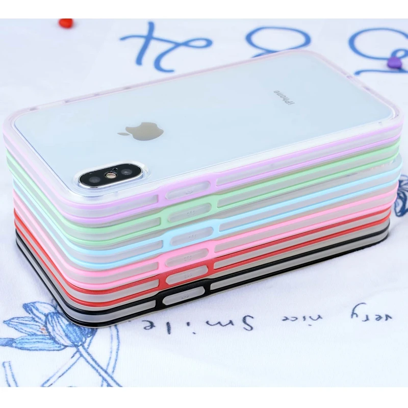 Coque for iPhone X Case Simple Transparent Silicone Phone Funda 10 7 6 6S 8 Plus Cover Accesorios |