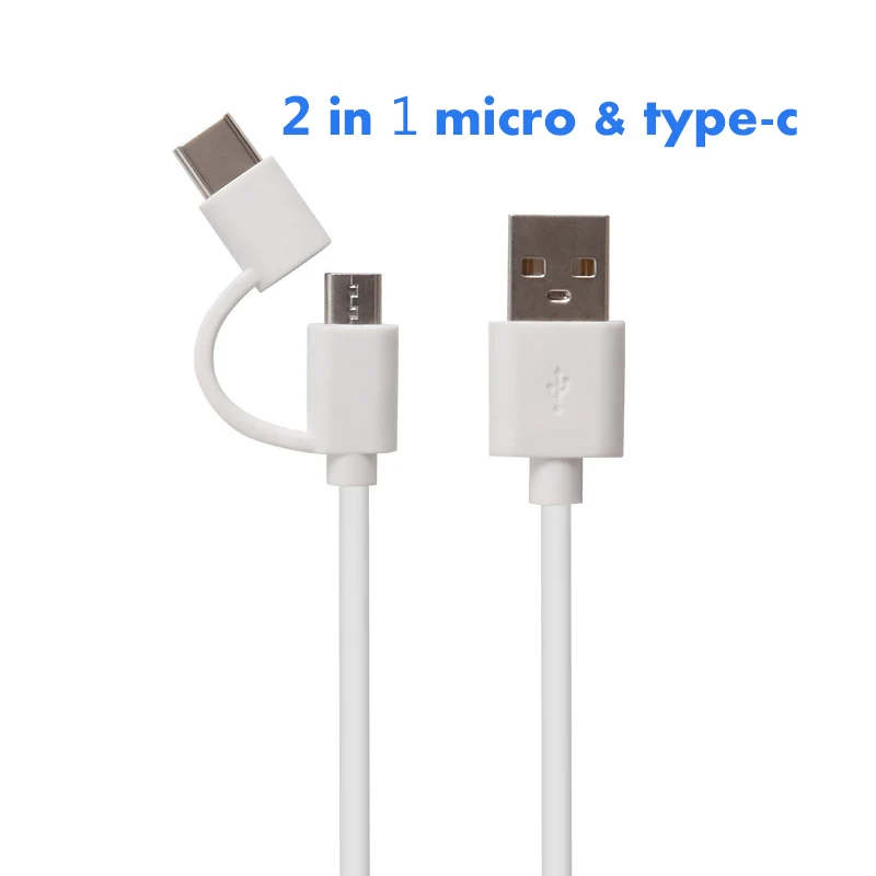 2 в 1 Micro Usb кабель Usb type C для samsung Xiaomi Nokia huawei LG Redmi Быстрая зарядка type-c зарядное устройство для телефона Android usb-c