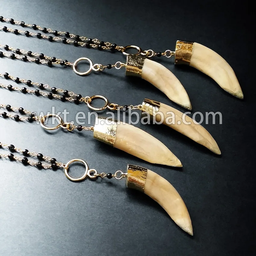Новое поступление оптовая продажа ожерелье из натуральных волчьих зубов