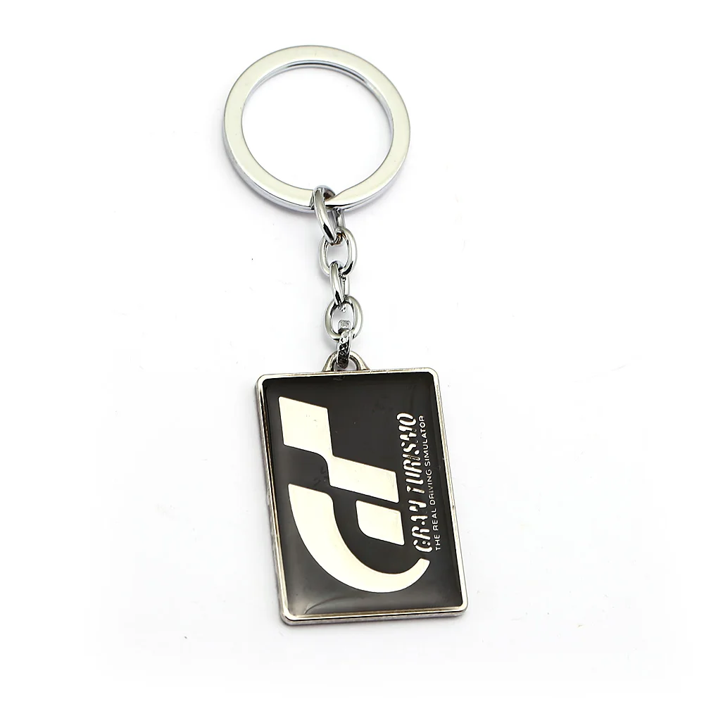 

Hot Game Gran Turismo GT Keychain Tag Pendants Keyring Geometric Metal Keyring Chaveiro Accessory