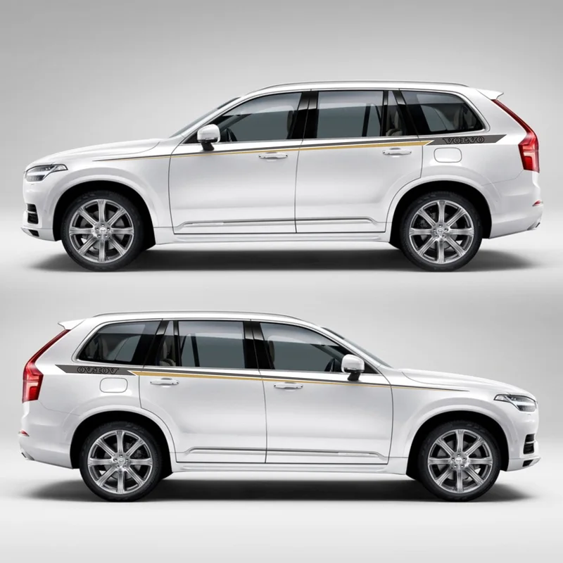 TAIYAO, стильный спортивный стикер для автомобиля volvo XC90, автомобильные аксессуары, автомобильные наклейки и наклейки, авто стикер - Название цвета: White car