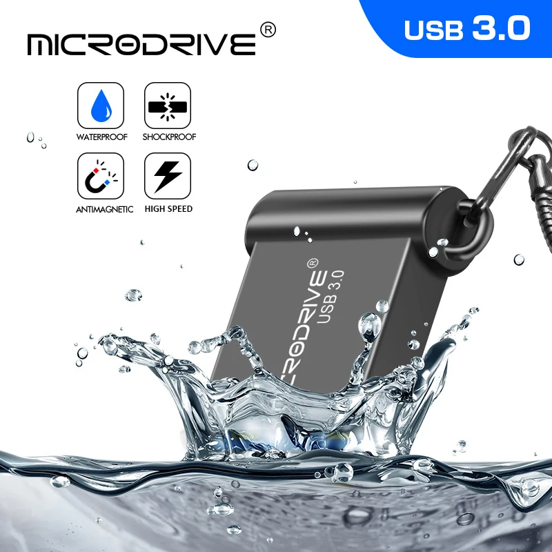 Бесплатная доставка супер мини usb 3 0 флеш накопитель металлический 32GB USB флэш 64Гб