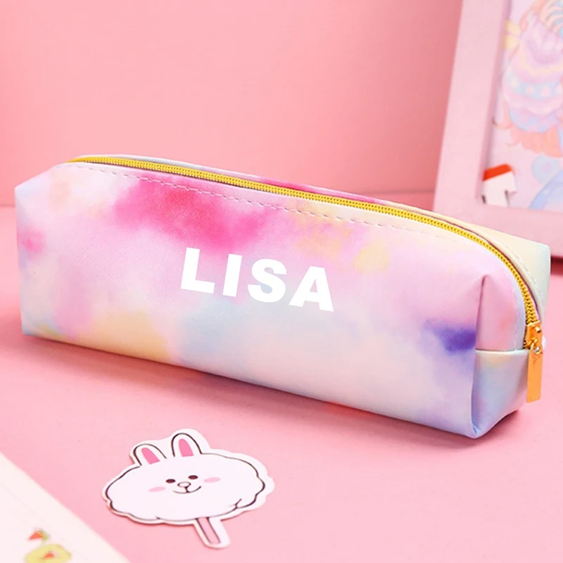 1 шт., принт с героями мультфильмов Kawaii, Kpop BLACKPINK из искусственной кожи чехол для хранения Организатор мешок ручки вентиляторы канцелярский подарок расходные материалы
