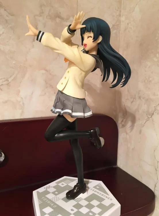 Фигурка японского аниме, 210 мм, LoveLive Sunshine Tsushima Yoshiko, фигурка Коллекционная модель, игрушки для мальчиков