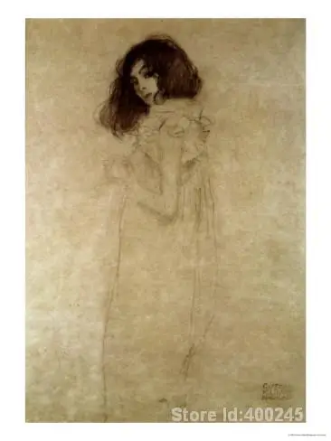 Художественный портрет юной женщины Густава Климта художественные репродукция